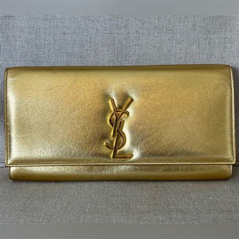 ysl black clutch with gold|ysl clutch price.